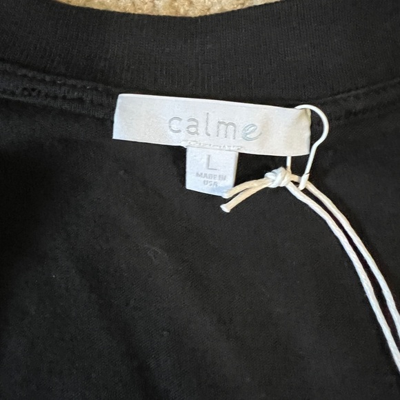 NWT Johnny Was Organic Cotton Drop Shoulder Tee, Black, Large - Picture 2 of 6